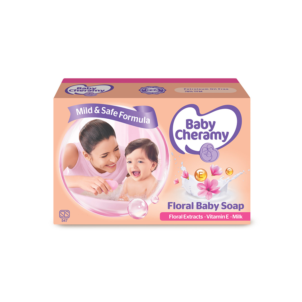 Baby Cheramy Floral Baby Soap (Economy pack) 375g